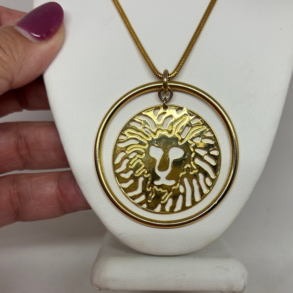 Anne Klein Iconic Gold plated Lion Necklace
